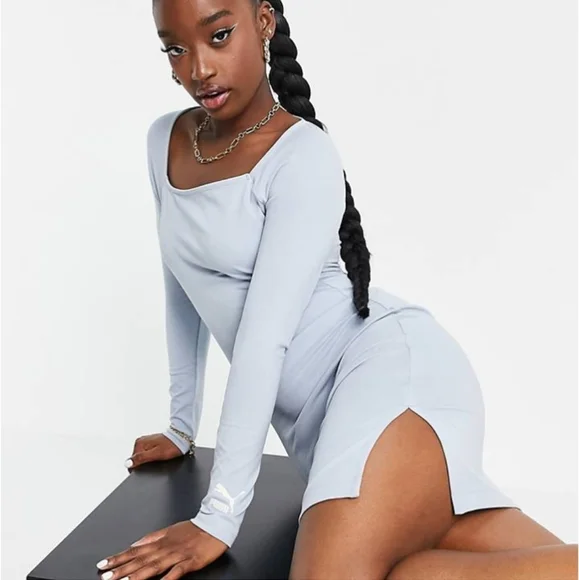 PUMA New COTTON square neck dress J183